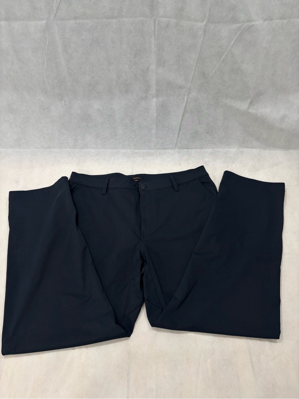 Quince Men’s Dress Pants 34x30 Navy Blue Stretch Performance Flat Front
